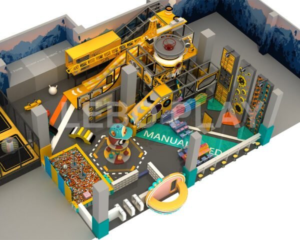 biggest industrial theme play indoor soft playground with slide in shopping mall lp ip023