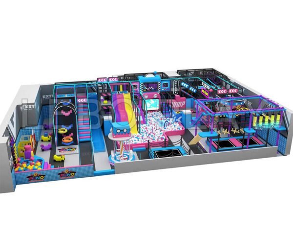 jump indoor adventure amusement theme park donut slide with trampoline park lp ip049