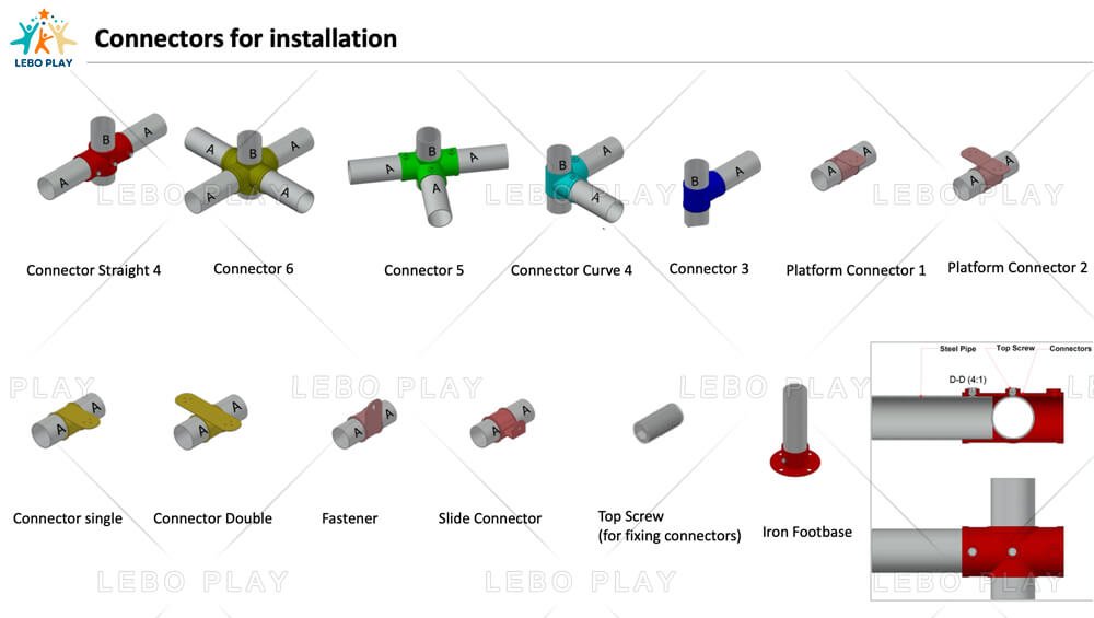 connectors for indoor playground