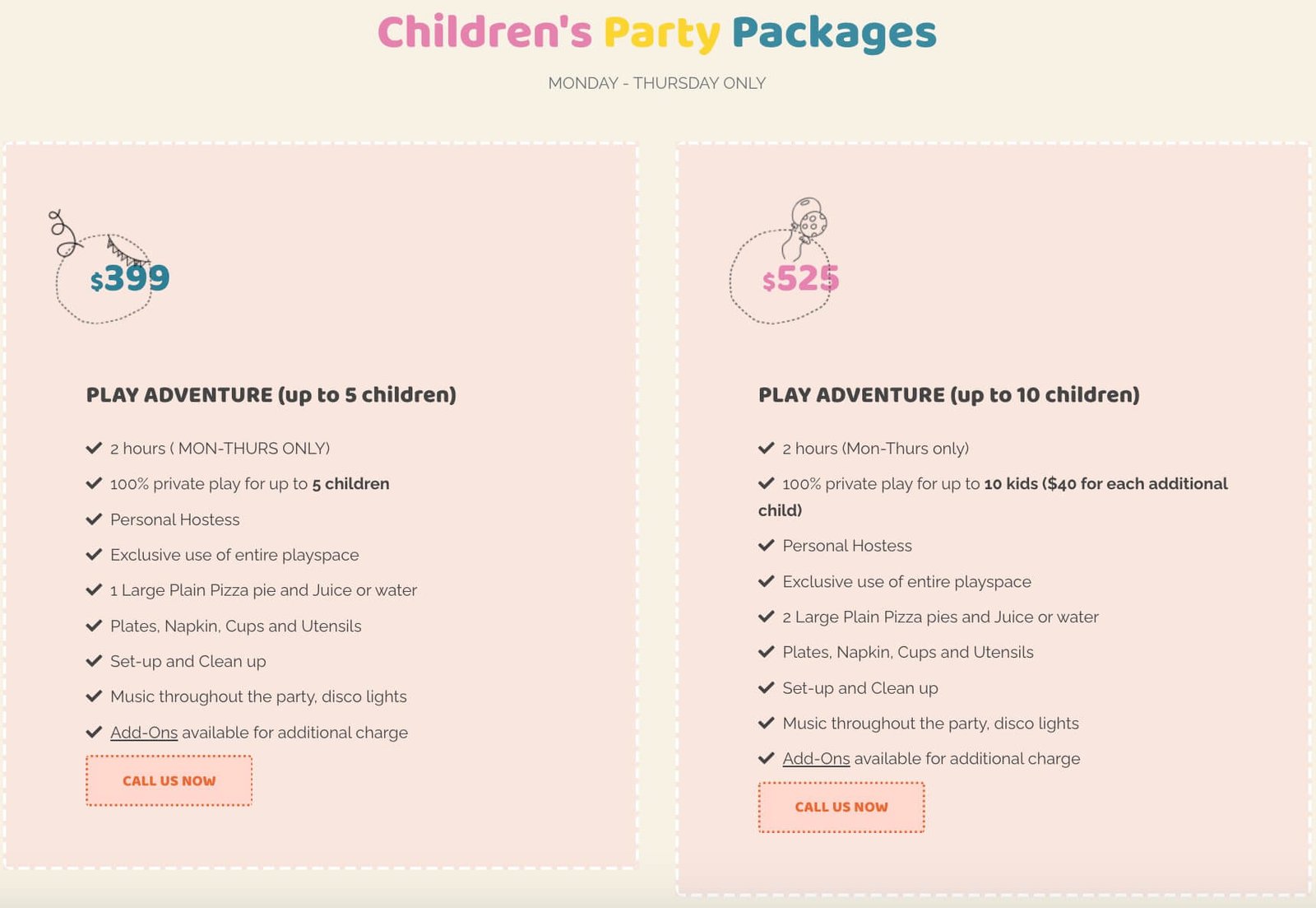 fun island play party package