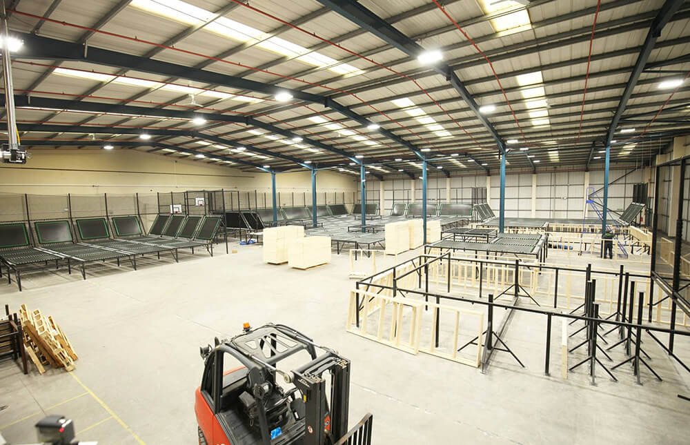 indoor playground building size