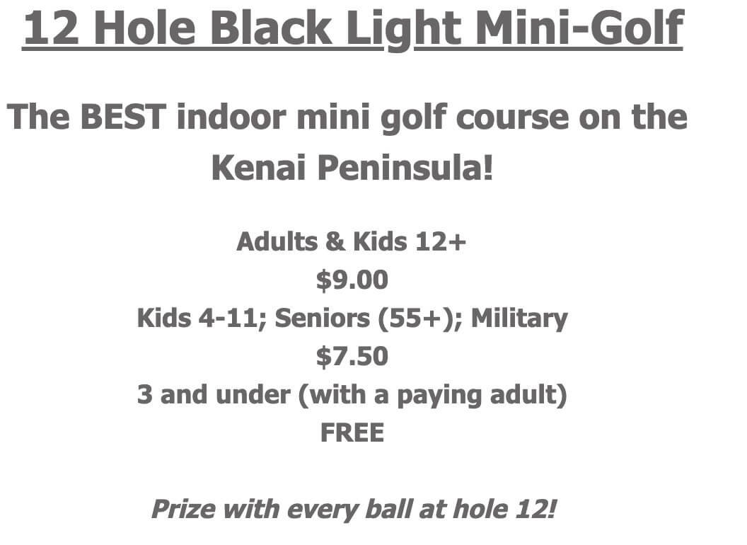 mini golf pricing
