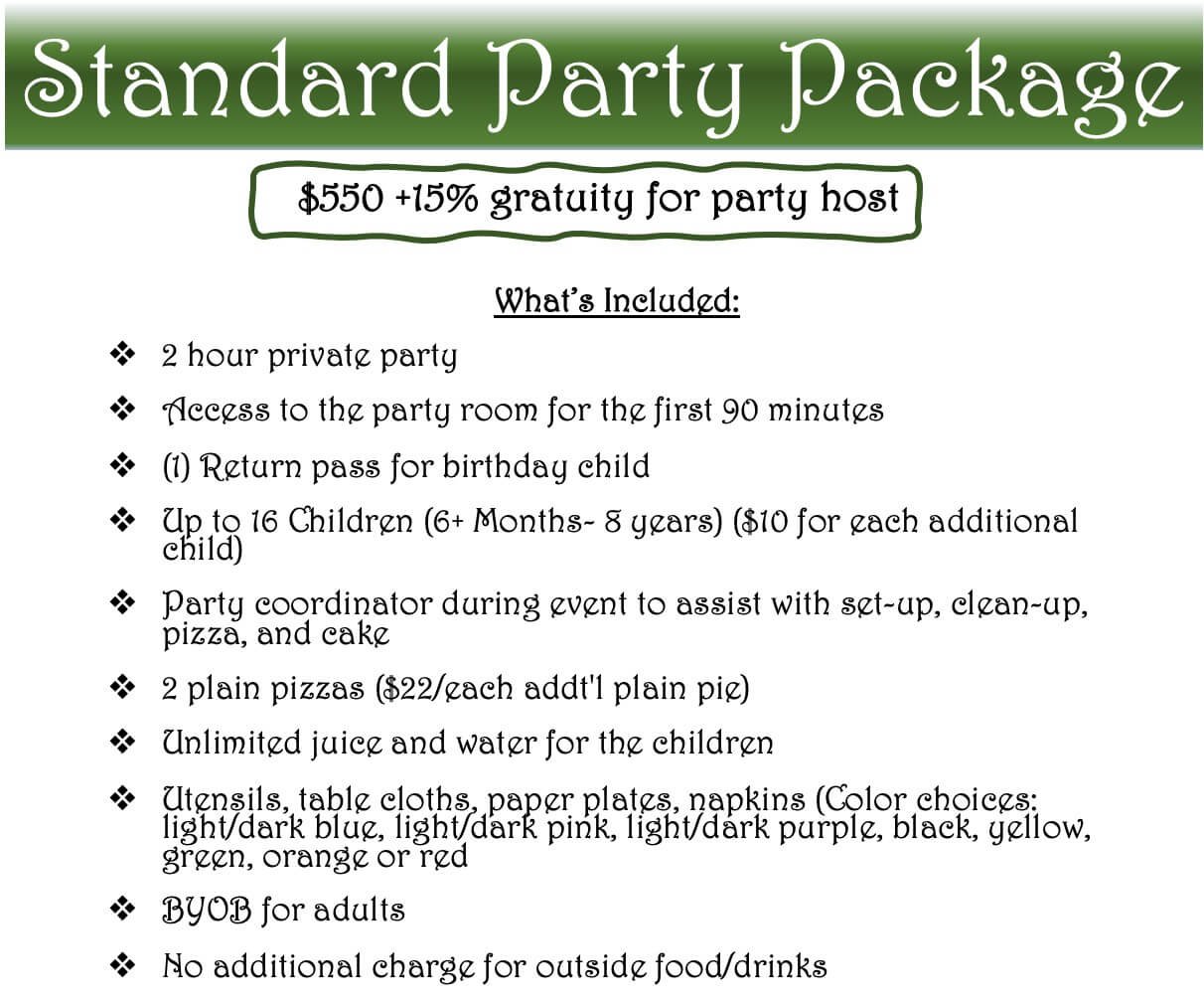 party package in usa