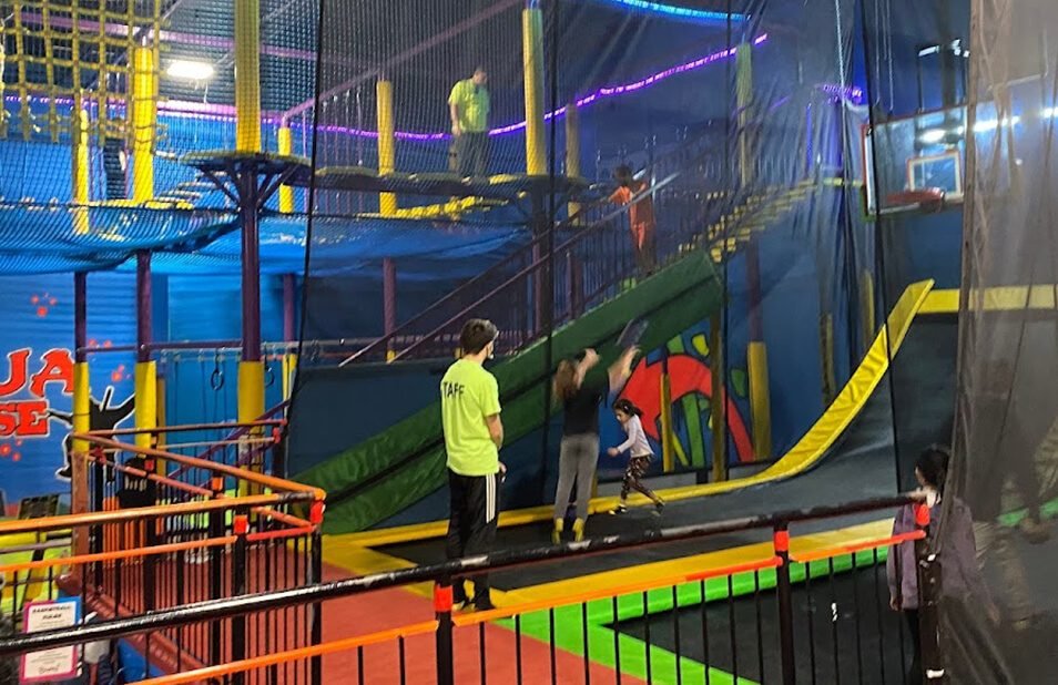 trampoline park in family entertainment center