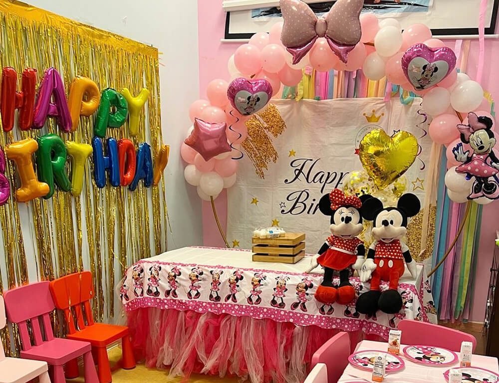 mickey and minnie mouse theme indoor playground birthday party