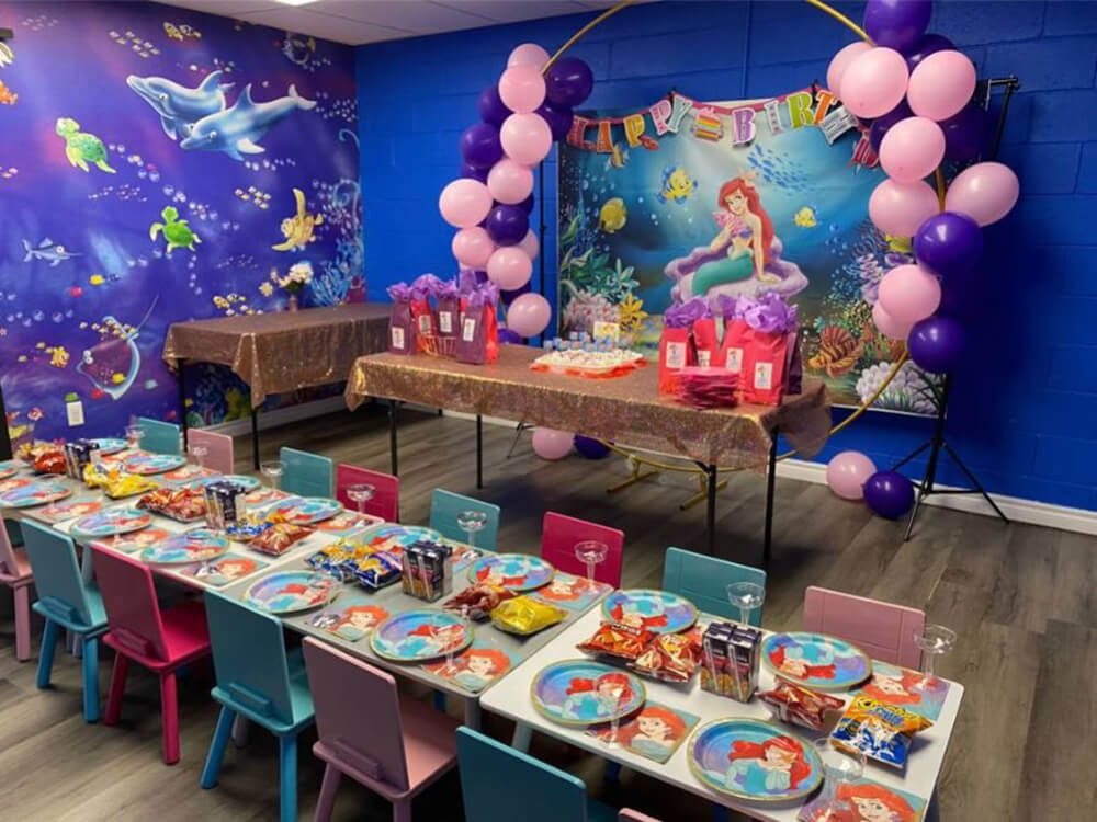under the sea theme indoor playground birthday party