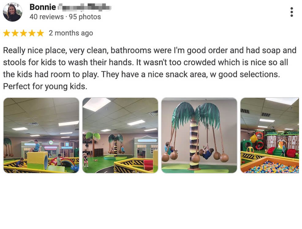 indoor playground clean feedback