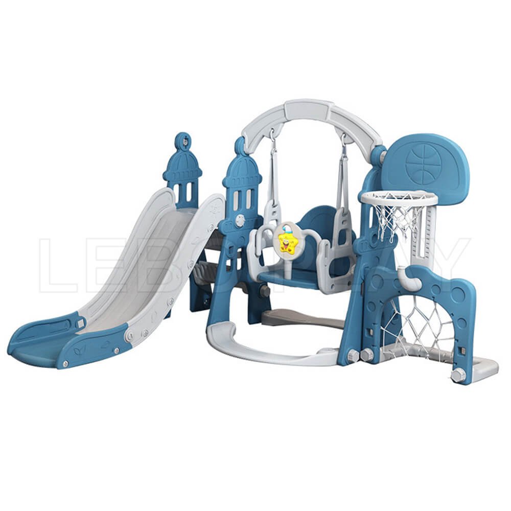 plastic slide with swing